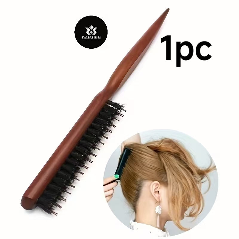 Men'S Grooming And Style - Peigne antistatique avec manche en bois,