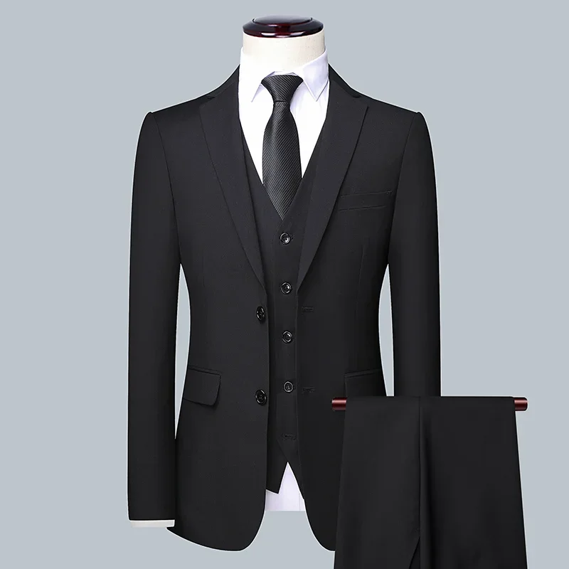 Men'S Grooming Options - Haute qualité hommes couleur unie affaires-élégant