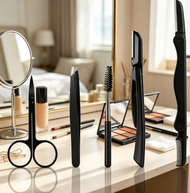 Grooming Men'S Eyebrows - Kit de tondeuse à sourcils professionnel