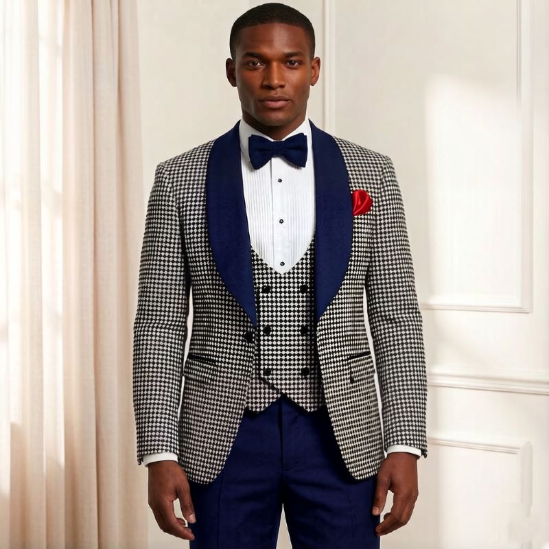 Men'S Grooming Awards - Costumes pour Hommes à Carreaux Pied-de-Poule