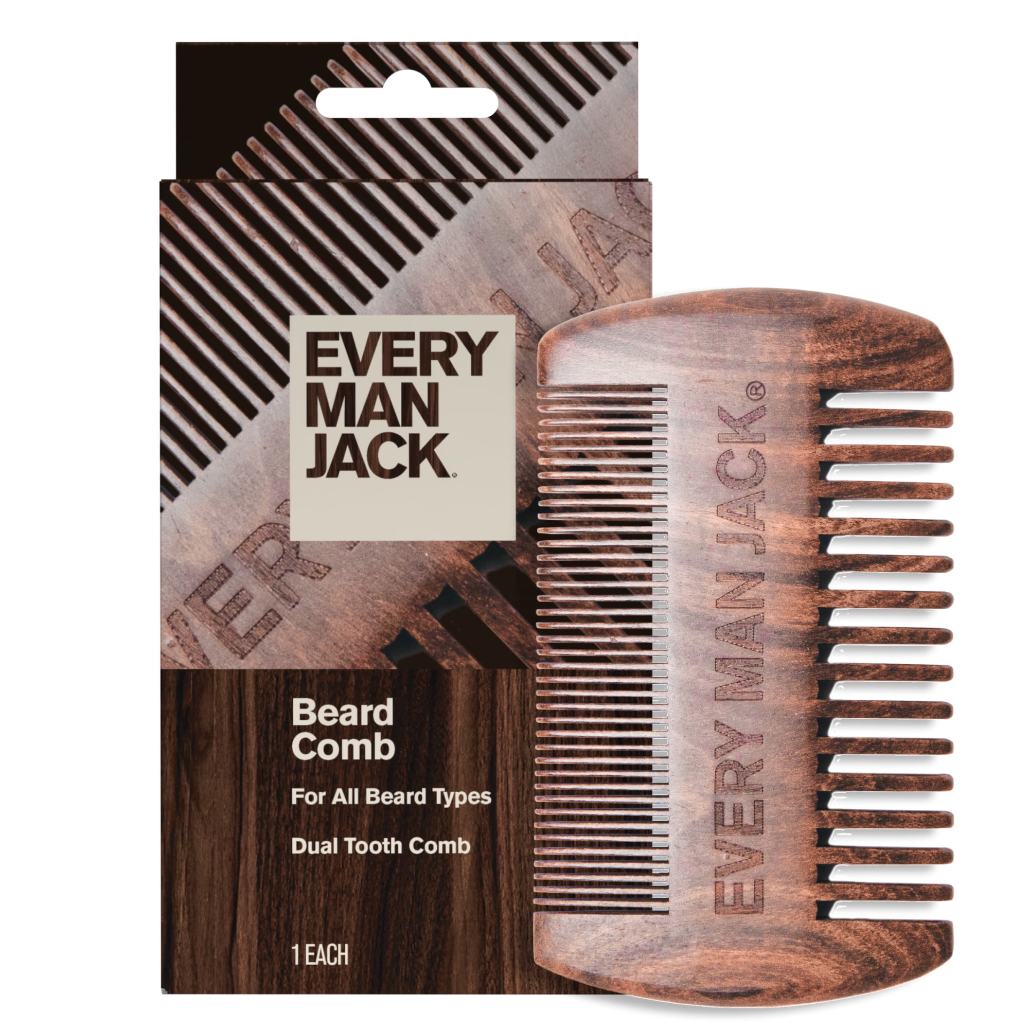 Men'S Grooming And Style - Peigne à barbe en bois d'ébène
