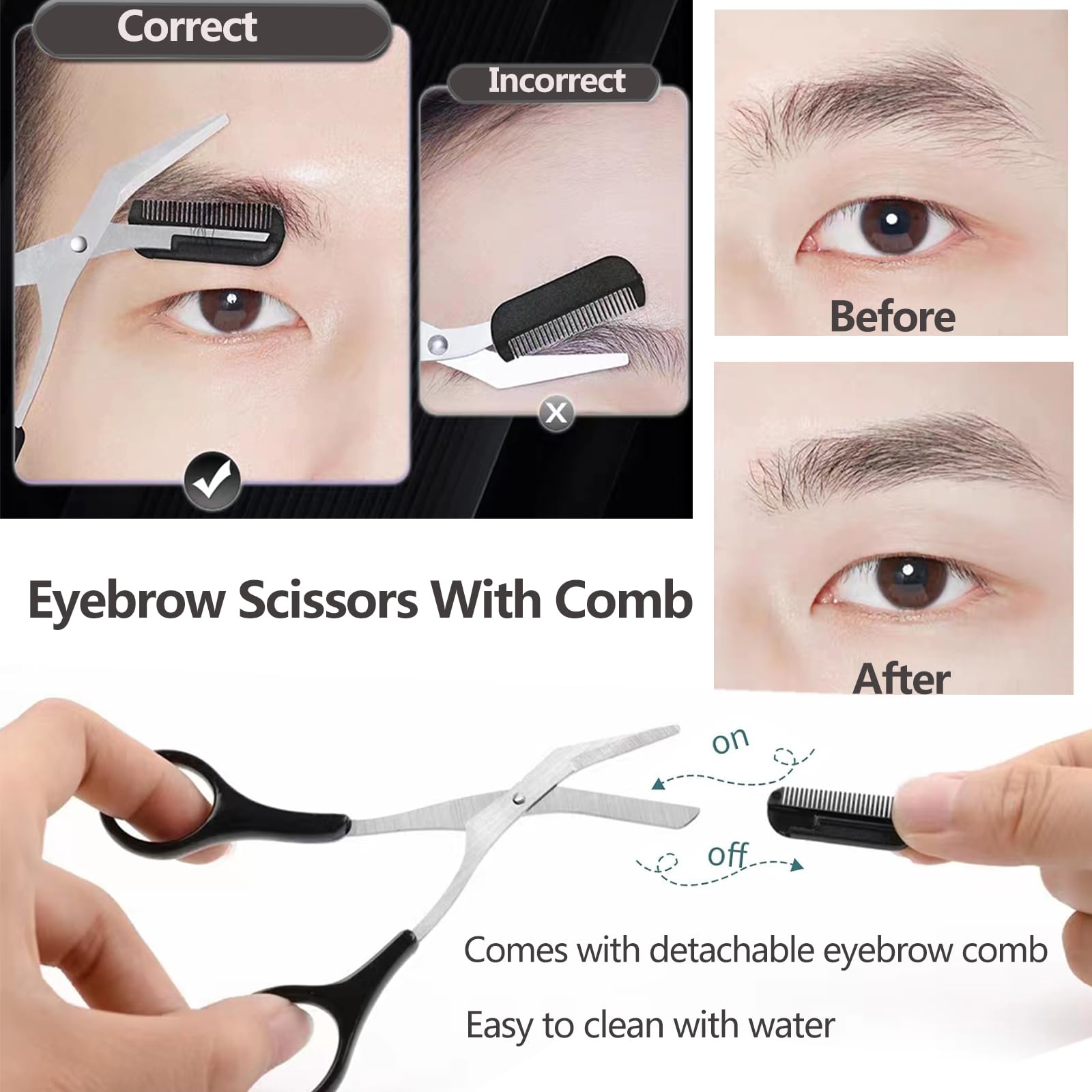 Ciseaux à sourcils avec peigne - Grooming Men'S Eyebrows avis et prix